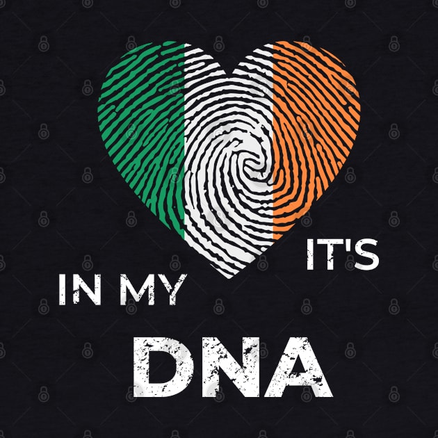 It's In My Dna Irish Flag Ireland Genealogy Ancestry Descent Nationality Fingertip Heart by HypeProjecT